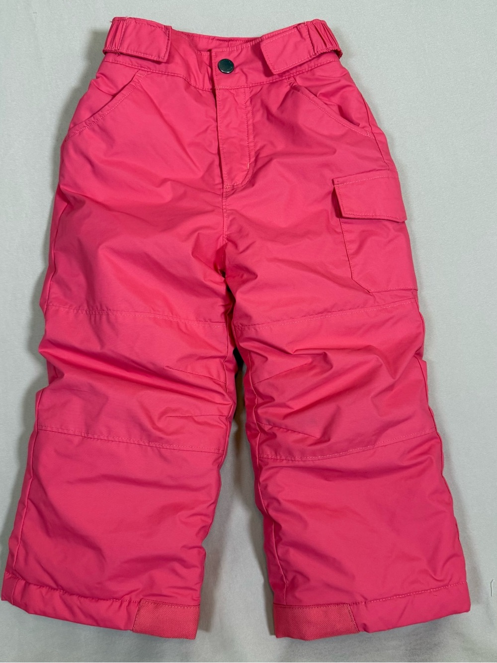 Columbia Kids Waterproof Snow Pants in Bright Pink, 3T, Outgrown Feature.